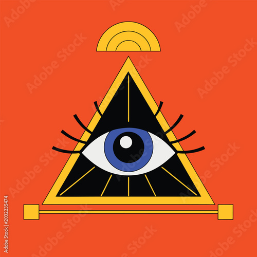 Fotografie Eye of providence masonic symbol vector