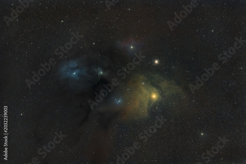 Fotografija Rho Ophiuchi Cloud Complex and Antares Region in Deep Space