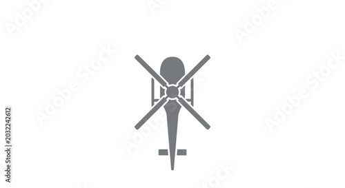 Bild auf Leinwand Drone from above gray icon.