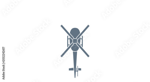 Bild auf Leinwand Drone from above with propellers.