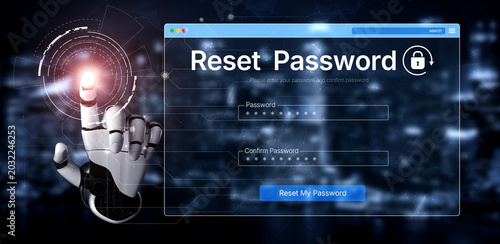 Bilde på lerret An AI assistant guides the user through a secure password reset process
