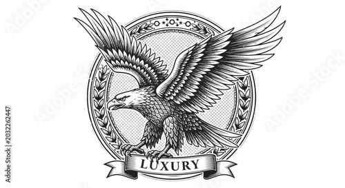 Tableau sur toile Luxury Eagle Emblem Design Symbol.
