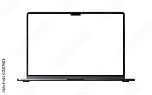 St Petersburg, Russia - May 13 2025. Open Macbook silver laptop by Apple isolated on transparent background. Mackbook Air 15 M4 Grey chip 2025.