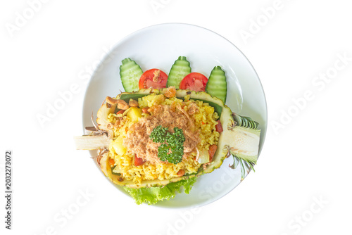 Khao Pad Sapparot (Pineapple Fried Rice with Pork Floss)