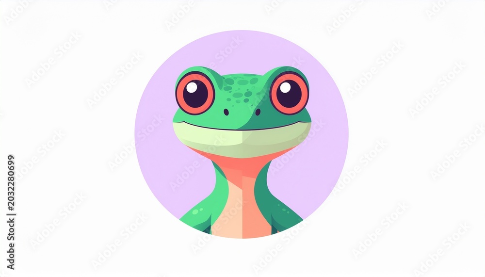 Fototapeta premium Smiling Frog Face 