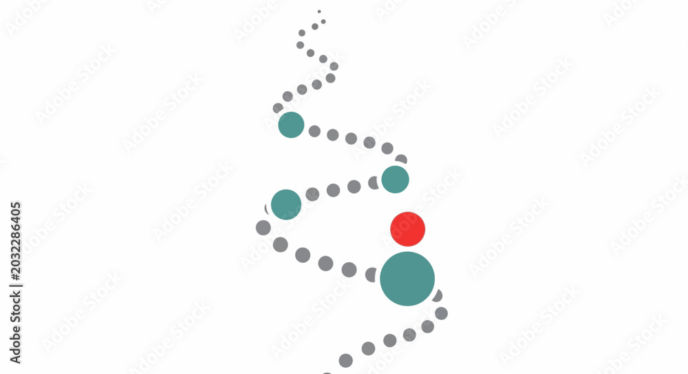Naklejka premium Colorful dots forming a swirling pattern.