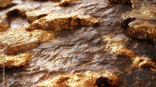 Rich gold texture with metallic sheen and intricate mineral details, showcasing wealth and investment potential.