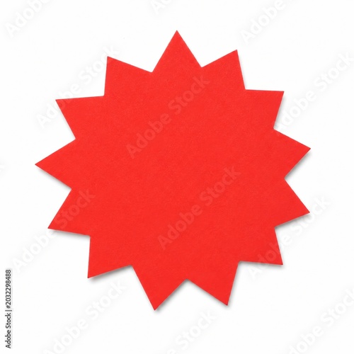 red star paper shape