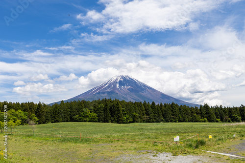 富士宮市から眺める富士山