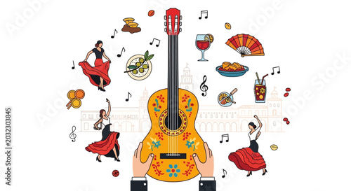 Flamenco Dance and Guitar Fiesta with Spanish Food and Drinks