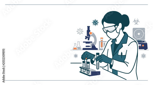A scientist in a laboratory conducting research experiments.