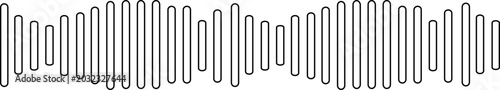 Konstfotografi Black waves icon representing wireless communication, signal transmission, broad