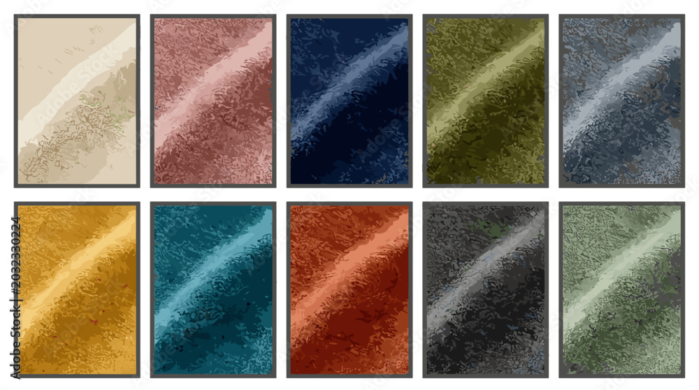 Fototapeta premium Closeup of colorful glittering textured surface with vibrant shades