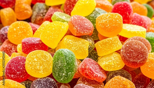 A colorful assortment of sugary gummy candies (1)