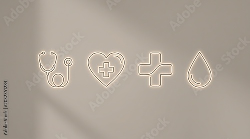 Healthcare Icons Featuring St (3) Medical Symbols