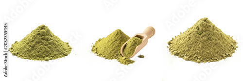 Tableau sur toile Neem powder, Azadirachta indica, Meliaceae family, finely milled dehydrated dark