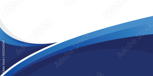 abstract blue gradient curve border business template banner horizontal background