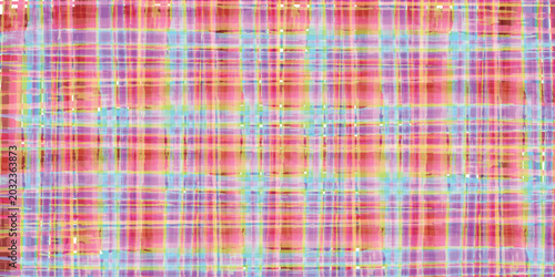 Vibrant Multicolored Plaid Pattern Textile Texture