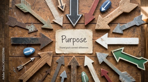 Purpose and Shared Goals: Arrows Pointing Towards Diversity & Inclusivity