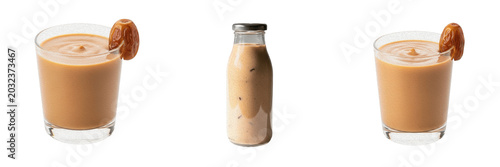 Foto Date fruit fluid liquid extract showcasing organic plant emulsion parameters, distinct cellular taxonomy traits, botanical fluid properties, food nutrition elements within culinary drink archives