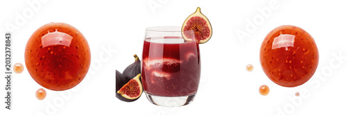 Foto Fig micro fluid juice liquid extract showcasing organic plant emulsion parameter