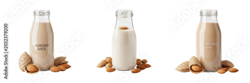 Almond illuminated fluid juice liquid extract showcasing organic plant emulsion parameters, distinct cellular taxonomy traits, botanical fluid properties, food nutrition elements within culinary specs