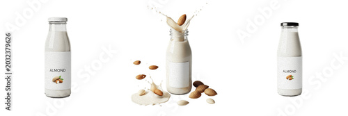 Almond isolated fluid juice liquid extract showcasing organic plant emulsion parameters, distinct cellular taxonomy traits, botanical fluid properties, food nutrition elements within culinary