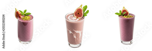 Foto Fig botanical fluid smoothie liquid extract showcasing organic plant emulsion pa