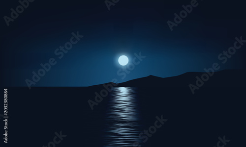 moonlight over the sea