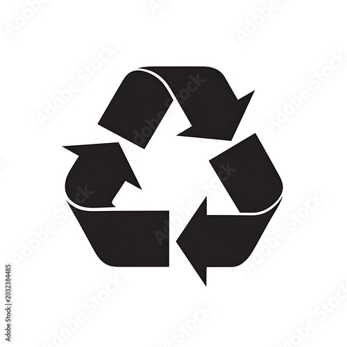 Recycling symbol made of arrows.