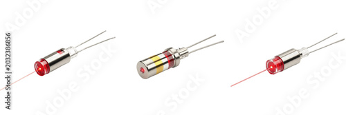 Photography Laser diode electronic hardware component specimen showcasing solid state physic