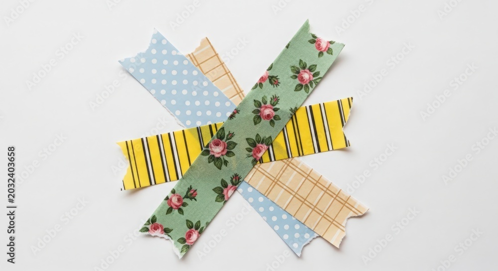 Fototapeta premium Colorful ribbons tied together