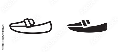 Quadro em tela Loafer icon In Flat and stroke Style Vector For App, UI, Websites