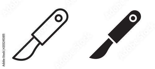 Fotografie Scalpel icon In Flat and stroke Style Vector For App, UI, Websites
