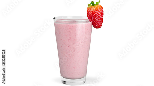 fresh juice glass of strawberry shake PNG, on Transparent background