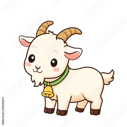 Quadro su tela Goat Cartoon billy goat buck