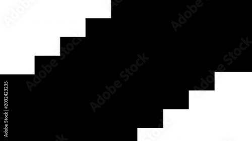 Smooth Geometric Stair Split Screen Motion Transition Effect with Multi Background Versions for Video Editing