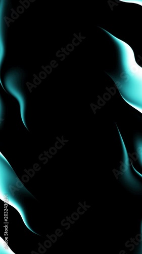 Abstract Cyan Liquid Glow Motion Background with Flowing Organic Shapes and Futuristic Fluid Animation