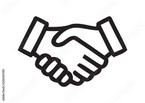 Handshake icon symbolizing partnership and agreement between two people