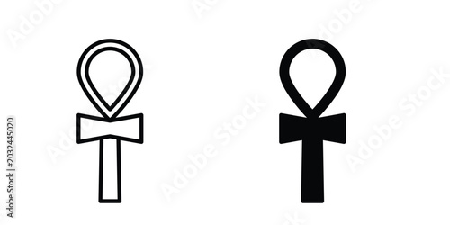 Foto Ankh icon concept pack in line and solid icons