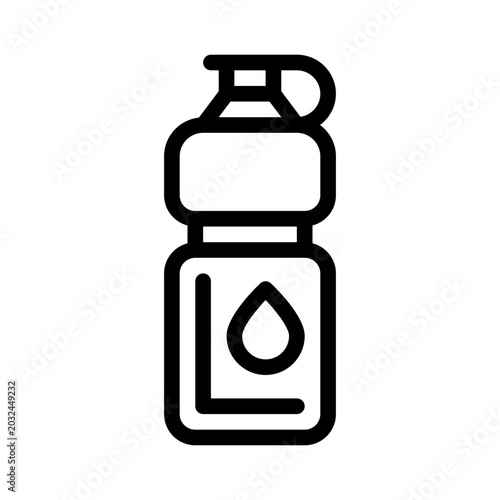water bottle line icon