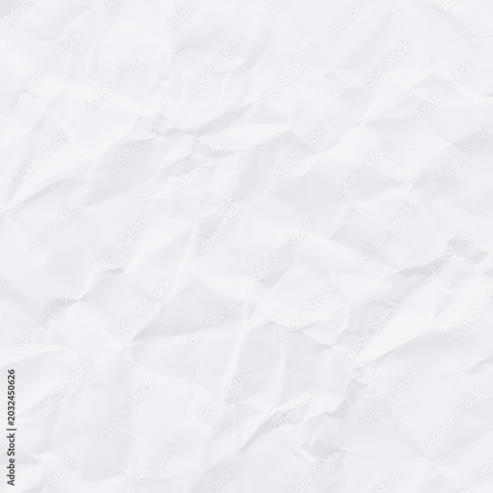 Fototapeta premium Crumpled white paper texture background