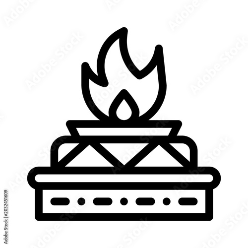 Konstfotografi fire line icon