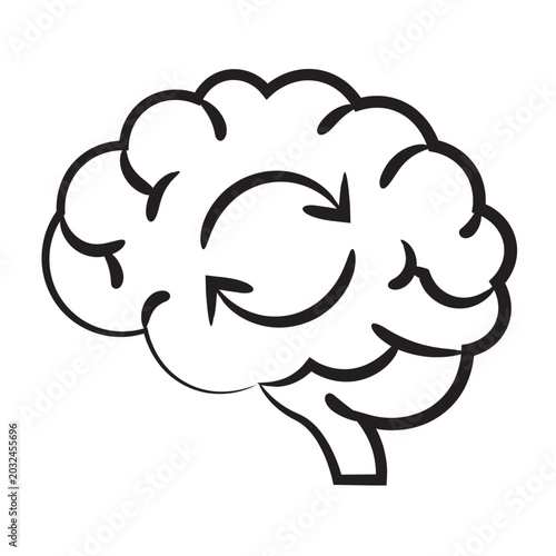 Cuadro en lienzo Brain + reset loop