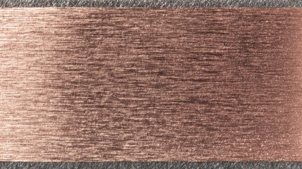 Close up view shows the brushed texture of a metallic reddish brown surface bordered by dark material.