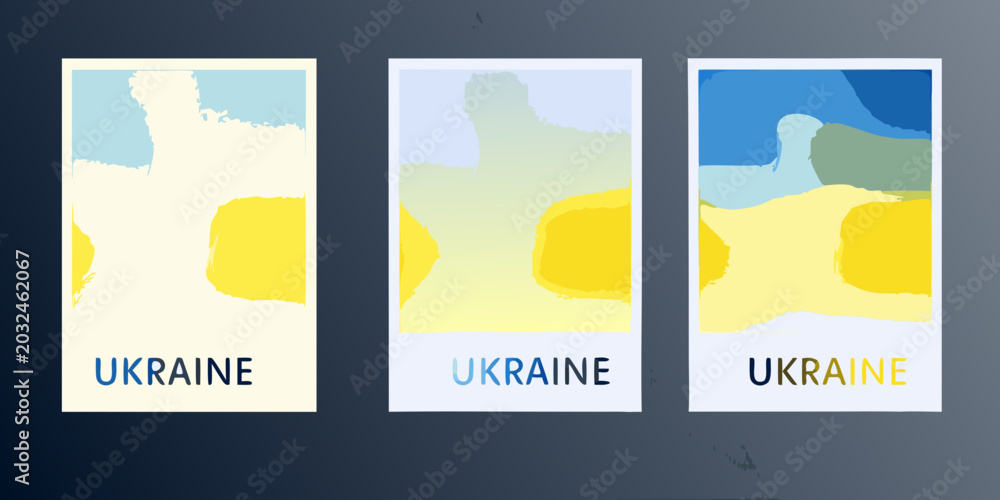 Foto Ukraine map illustrations vector graphics on dark background