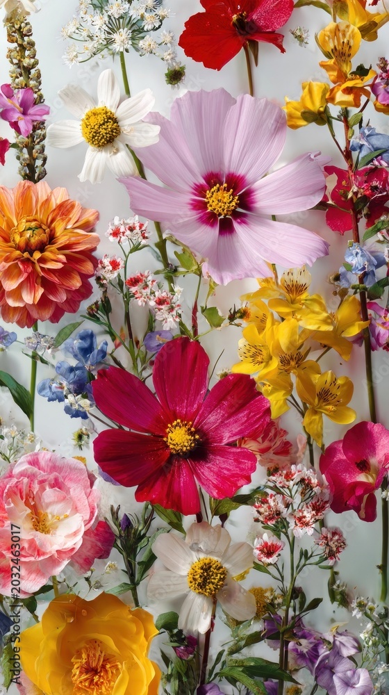 Obraz premium Vibrant floral collage blooms