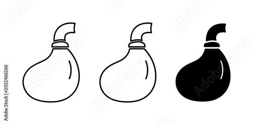Slika na platnu Gourd Bottle Icons, Outline and Silhouette, Natural Container