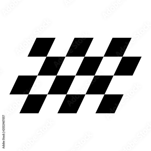 Black and White Checkered Flag Pattern.