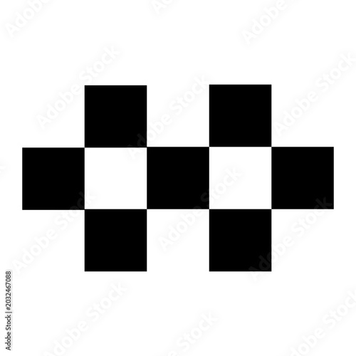 Abstract geometric pattern with black and white squares.